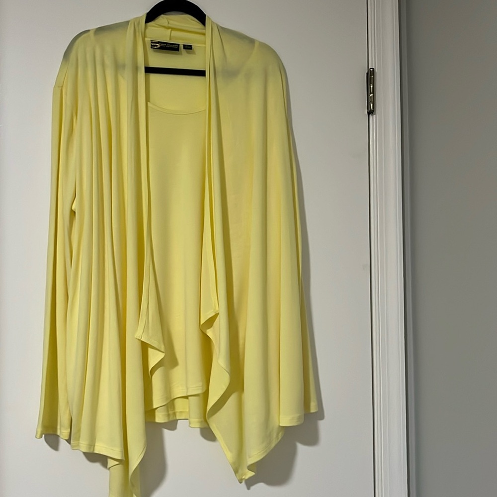 Serena Williams‎ Lightweight Drape Cardigan Yellow, 2XL